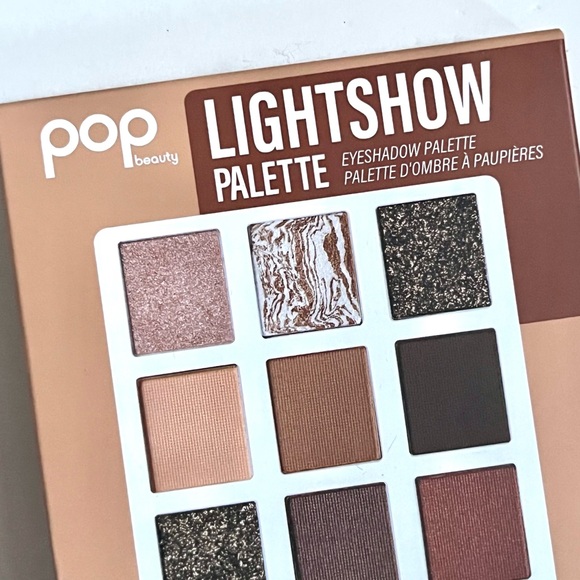 🏷️ POP Beauty set of 12 neutral metallic glitter eye shadow set palette - Picture 7 of 16